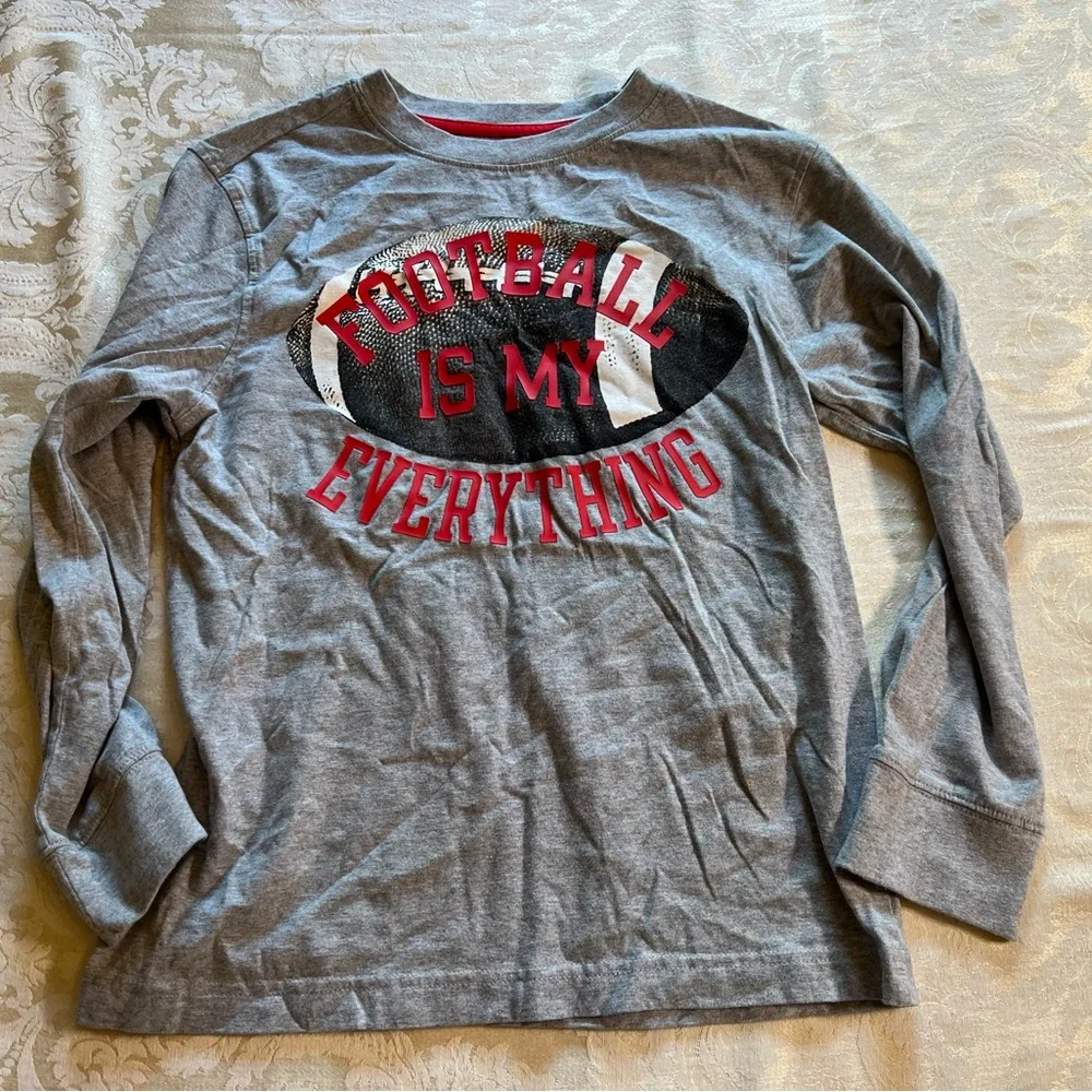 Gymboree Football Cotton Tee Gray Big Boy
